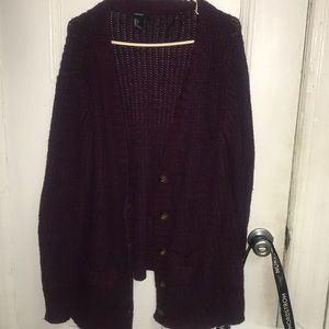 Purple cardigan from Forever 21